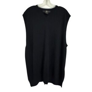 Tiger Woods Collection Nike Black Silk‎ Blend V-Neck Golf Sweater Vest XL